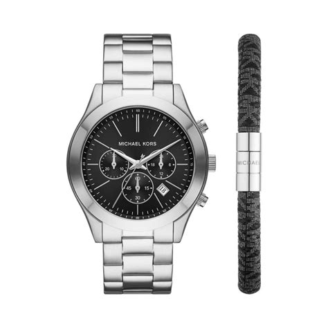 michael kors runway slim|michael kors black chronograph watch.